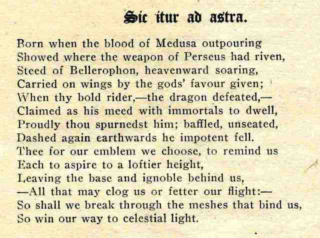 Poem by A H Harry from Feathers from Pegasus, 1916.